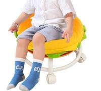 Hamburger Stool - Soft Thickened Low Seat with Smooth Caster Wheels, Cute S