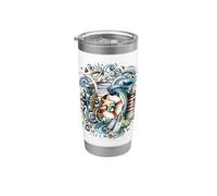Hamburgo Puerto Elba St.Pauli Marinero Souvenir Marítimo Vaso térmico de acero inoxidable de doble pared