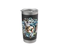 Hamburgo Puerto Elba St.Pauli Marinero Souvenir Marítimo Vaso térmico de acero inoxidable de doble pared