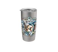 Hamburgo Puerto Elba St.Pauli Marinero Souvenir Marítimo Vaso térmico de acero inoxidable de doble pared