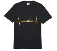 Hamburgo Silueta corazón Amante de Alemania Hamburg Comfort Colors Adult Heavyweight T-Shirt