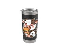 Hamburguesa Amor Vaca Divertida Vaso térmico de acero inoxidable de doble pared