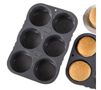 Hamburguesa Bun Pans For Baking, 4/6 Cavidad Molde De Hamburguesa De Silicona - Experiencia De Panadería Sin Esfuerzo Pan De Pastiza Este Pan De Hamburguesa Te da La Posibilidad De Hacer