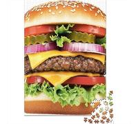 Hamburguesa Comida Verduras en Capas Puzzle de 1000 Piezas para Adultos Papel Relajación Familia Regalo Hogar 52x38cm/1000pcs