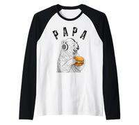 Hamburguesa con Queso Papa Bear Funny Dad Jokes BBQ Lovers Camiseta Manga Raglan
