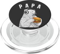 Hamburguesa con Queso Papa Bear Funny Dad Jokes BBQ Lovers PopSockets PopGrip para MagSafe