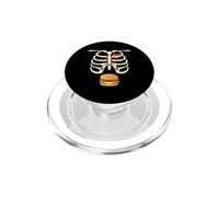 Hamburguesa Esqueleto, Embarazo, radiografía, Divertido, Fiesta de Halloween, Nacimiento PopSockets PopGrip para MagSafe