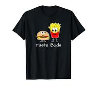 Hamburguesa y papas fritas "Taste Buds" Comida divertida Mejores amigos Camiseta