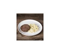 Hamburguesa y puré de patatas