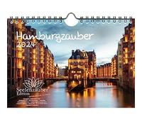 Hamburgzauber - Calendario de pared DIN A5 para 2024 Hamburgo Alemania Viajes Vacaciones - Seelenzauber