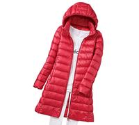 Hamender Chaqueta ligera de plumón para mujer, chaqueta acolchada larga para mujer, abrigos acolchados para mujer, chaquetas hinchadas con capucha de gran tamaño, abrigo de plumas impermeable para