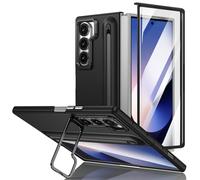 HAMEXLN Ultrafina Carcasa para Samsung Galaxy Z Fold 6, Screen Cámara Protección Funda con Invisible Stent Anti-caída Estuche,Negro,Z Fold 6