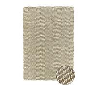 HAMID - Alfombra de Yute Alcázar - 100% Fibra de Yute Natural - Alfombra Suave - Tejida a Mano - Alfombra de Salón, Comedor, Dormitorio, Pasillos, Entrada - (Blanco, 170x120cm)