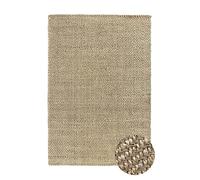 HAMID - Alfombra de Yute Alcázar, 100% Fibra de Yute Natural, Alfombra Suave, Tejida a Mano, Alfombra de Salón, Comedor, Dormitorio, Pasillos, Entrada - Natural (230x160cm)