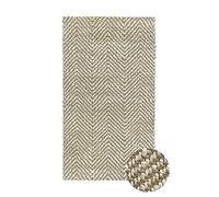HAMID - Alfombra de Yute Alcázar - 100% Fibra de Yute Natural - Alfombra Suave - Tejida a Mano - Alfombra de Salón, Comedor, Dormitorio, Pasillos, Entrada - (Blanco, 150x80cm)