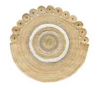 HAMID - Alfombra de Yute Beirut, 100% Fibra de Yute Natural, Alfombra Redonda y Decorativa, Tejida a Mano, para Salón, Dormitorio y Pasillo - (120x120cm)