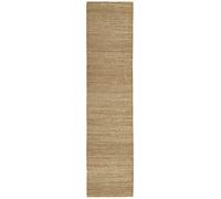 HAMID - Alfombra de Yute Giralda 100% Fibra de Yute Natural, Alfombra Suave y de Alta Resistencia, Tejida a Mano, Alfombra de Salón, Comedor, Dormitorio, Pasillo, Color Natural (250x80cm)