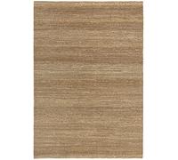 HAMID - Alfombra de Yute Giralda 100% Fibra de Yute Natural, Alfombra Suave y de Alta Resistencia, Tejida a Mano, Alfombra de Salón, Comedor, Dormitorio, Pasillo, Color Natural (230x160cm)
