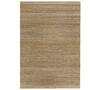 HAMID - Alfombra de Yute Giralda 100% Fibra de Yute Natural, Alfombra Suave y de Alta Resistencia, Tejida a Mano, Alfombra de Salón, Comedor, Dormitorio, Pasillo, Color Natural (170x120cm)