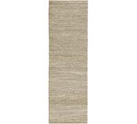 HAMID - Alfombra de Yute Giralda 100% Fibra de Yute Natural, Alfombra Suave y de Alta Resistencia, Tejida a Mano, Alfombra de Salón, Comedor, Dormitorio, Pasillo, Blanco (250x80cm)