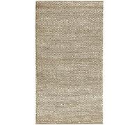 HAMID - Alfombra de Yute Giralda 100% Fibra de Yute Natural, Alfombra Suave y de Alta Resistencia, Tejida a Mano, Alfombra de Salón, Comedor, Dormitorio, Pasillo, Blanco (110x60cm)