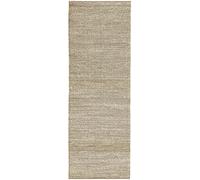 HAMID - Alfombra de Yute Giralda 100% Fibra de Yute Natural - Alfombra Suave y de Alta Resistencia - Tejida a Mano - Alfombra de Salón, Comedor, Dormitorio, Pasillo - (Blanco, 200x80cm)