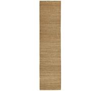 HAMID - Alfombra de Yute Giralda 100% Fibra de Yute Natural, Alfombra Suave y de Alta Resistencia, Tejida a Mano, Alfombra de Salón, Comedor, Dormitorio, Pasillo, Color Natural (350x80cm)