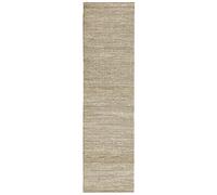 HAMID - Alfombra de Yute Giralda 100% Fibra de Yute Natural, Alfombra Suave y de Alta Resistencia, Tejida a Mano, Alfombra de Salón, Comedor, Dormitorio, Pasillo, Blanco (300x80cm)