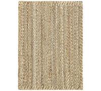 HAMID - Alfombra de Yute Granada 100% Fibra de Yute Natural, Alfombra Suave, Tejida a Mano, Alfombra de Salón, Comedor, Dormitorio, Pasillos, Entrada, Color Natural (70x50cm)
