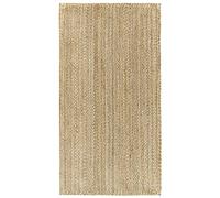 HAMID - Alfombra de Yute Granada 100% Fibra de Yute Natural, Alfombra Suave, Tejida a Mano, Alfombra de Salón, Comedor, Dormitorio, Pasillos, Entrada, Color Natural (150x80cm)