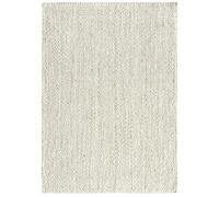 HAMID - Alfombra de Yute Granada 100% Fibra de Yute Natural Blanca, Alfombra Suave, Tejida a Mano, Alfombra de Salón, Comedor, Dormitorio, Pasillos, Entrada, Color Natural Blanca (170x120cm)