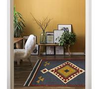 HAMID - Alfombra Kilim Lori con Diseño Moderno - 100% Lana - Alfombra Tejida a Mano - Alfombra de Pasillo, Salón, Dormitorio, Sala de Estar, Entrada (D.1, 110x60 cm)…