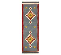 HAMID - Alfombra Kilim Lori con Diseño Moderno - 100% Lana - Alfombra Tejida a Mano - Alfombra de Pasillo, Salón, Dormitorio, Sala de Estar, Entrada (D.1, 250x80 cm)…