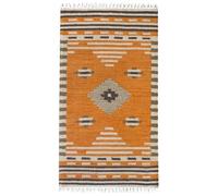 HAMID Alfombra Kilim Lori - Tejida a Mano en 100% Lana, Estilo Étnico Boho, Suave y Duradera, Ideal para Salón, Dormitorio y Comedor (110x60cm)
