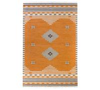 HAMID Alfombra Kilim Lori - Tejida a Mano en 100% Lana, Estilo Étnico Boho, Suave y Duradera, Ideal para Salón, Dormitorio y Comedor (170x120cm)