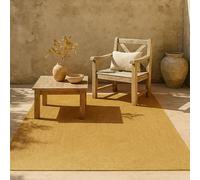 HAMID Alfombra Nansa Interior/Exterior Pet Reciclado - Lavable y Resistente al Agua - Ecológica y Sostenible - Ideal para Terraza, Jardín o Salón (300x200cm, Ocre)