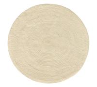HAMID Alfombra Nansa Interior/Exterior Pet Reciclado - Lavable y Resistente al Agua - Ecológica y Sostenible - Ideal para Terraza, Jardín o Salón (120x120cm, Crema)
