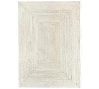 Hamid-Alfombra Yute Alhambra Color Marfil, Alfombra 100% Fibra de Yute, Tejida a Mano, Alfombra de Salón, Pasillo, Dormitorio, (170x120cm)