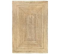 Hamid Alfombra Yute Alhambra Color Natural - Alfombra 100% Fibra de Yute, Trenzado a Mano, Alfombras de Salón, Comedor, Dormitorio, Pasillos, Color Natural (120x170cm)