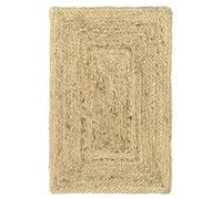 HAMID Alfombra Yute Alhambra Color Natural - Alfombra 100% Fibra de Yute, Trenzado a Mano, Alfombras de Salón, Comedor, Dormitorio, Pasillos, Color Natural (40x60cm)