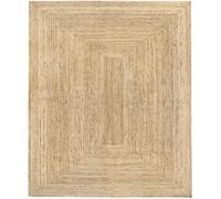 Hamid Alfombra Yute Alhambra Color Natural - Alfombra 100% Fibra de Yute, Trenzado a Mano, Alfombras de Salón, Comedor, Dormitorio, Pasillos, Color Natural (240x300cm)…