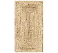 HAMID Alfombra Yute Alhambra Color Natural - Alfombra 100% Fibra de Yute, Trenzado a Mano, Alfombras de Salón, Comedor, Dormitorio, Pasillos, Color Natural (60x110cm)…