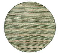HAMID - Alfombra Yute Lana Olivia, Alfombra Lana y Yute, Tejida a Mano Tejida para Salon, Dormitorio, Sala de Estar (100x100cm, Verde Natural)