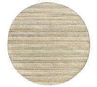 HAMID - Alfombra Yute Lana Olivia, Alfombra Lana y Yute, Tejida a Mano Tejida para Salon, Dormitorio, Sala de Estar (150x150cm, Blanco Natural)