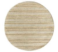 HAMID - Alfombra Yute Lana Olivia, Alfombra Lana y Yute, Tejida a Mano Tejida para Salon, Dormitorio, Sala de Estar (100x100cm, Blanco Natural)