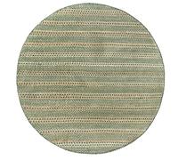 HAMID - Alfombra Yute Lana Olivia, Alfombra Lana y Yute, Tejida a Mano Tejida para Salon, Dormitorio, Sala de Estar (150x150cm, Verde Natural)