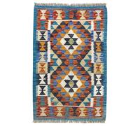 HAMID - Alfombras Kilim, Alfombra Kilim Herat, Étnica, Tejida a Mano, 100% Lana para Salón, Dormitorio, Comedor, (92x62cm)