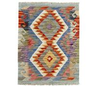 HAMID - Alfombras Kilim, Alfombra Kilim Herat, Étnica, Tejida a Mano, 100% Lana para Salón, Dormitorio, Comedor, (82x62cm)