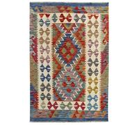 HAMID - Alfombras Kilim, Alfombra Kilim Herat, Étnica, Tejida a Mano, 100% Lana para Salón, Dormitorio, Comedor, (121x82cm)