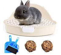 Hamiledyi Inodoro para mascotas con diseño de conejillo de indias, ideal para animales pequeños, hámster, conejo, enano, conejo, color blanco